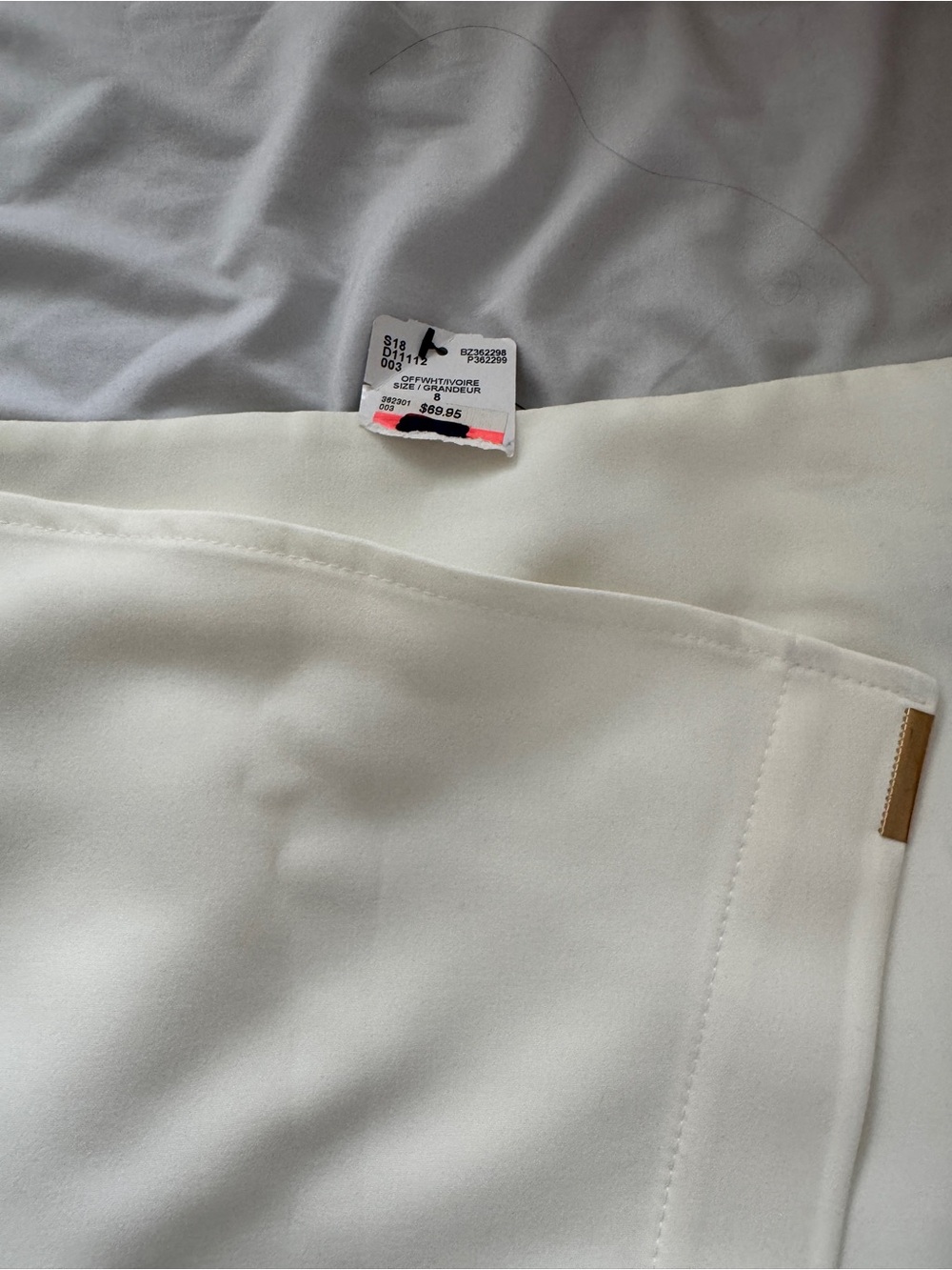 Le Château White High-Waist Pencil Skirt with Subtle Hardware